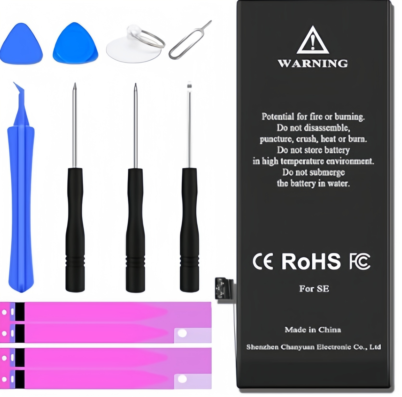 Battery for iPhone X, Rechargeable Battery for A1865 A1901 A1902 with Complete Replacement Kits, 2 Set Adhesive Strips and Seal -0 Cycle High Capacity - 图片 4